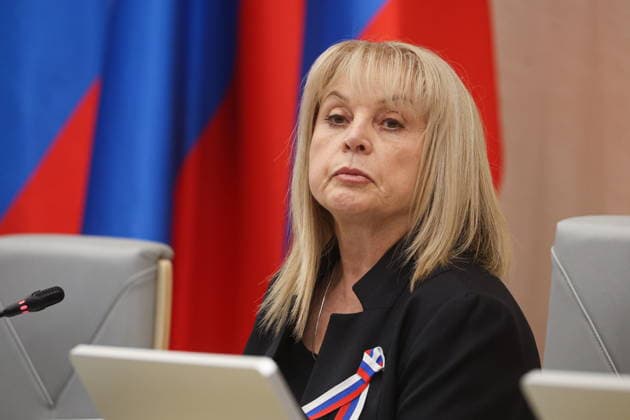 RUSSIA, MOSCOW - SEPTEMBER 20, 2026: Russian Central Election Commission (CEC) Chairwoman Ella Pamfilova is seen at the Russian CEC Information Centre during the 2026 Singe Voting Day, which lasted from 18 to 20 September. Russian citizens went to the polls to elect members of the Russian State Duma of the 9th convocation, as well as to vote in regional parliamentary and local government elections. Maxim Grigoryev TASS  98040774