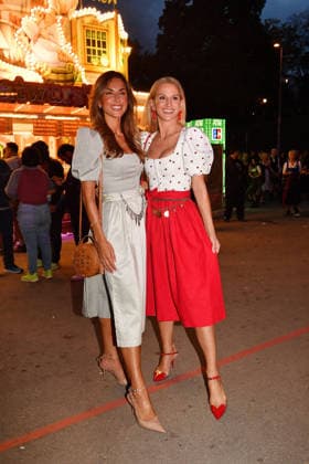Jana Azizi and Sandra Abt during the 2026 Oktoberfest in front of the Almauftrieb at Theresienwiese on September 20, 2026 in Munich, Germany Oktoberfest - the Almauftrieb at Theresienwiese in Munich, Germany