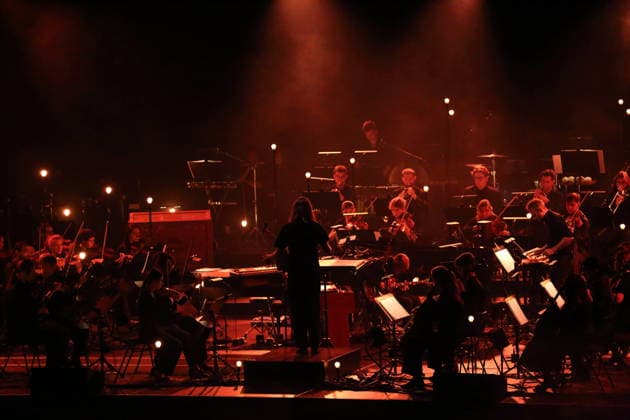Sigur Ros and The Young ClassX Orchestra bei einem Konzert in der Uber Eats Music Hall in Berlin, 20. September 2026. Sigur Ros Konzert Berlin