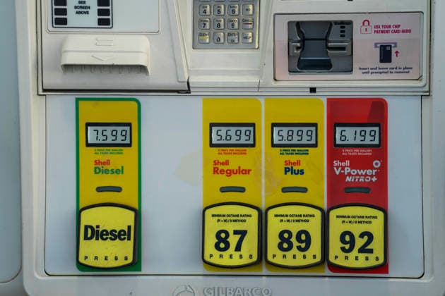 September 20, 2026, Shoreline, Washington, USA: A Shell gas station displays the diesel price at .59 per gallon in Shoreline, Washington, USA, on Sun., Sept. 20, 2026. Diesel prices have hit record highs in recent weeks due to the ongoing war in Iran and spreading conflict in the Middle East. Shoreline USA - ZUMAb344 20260920_znp_b344_013 Copyright: xM.xScottxBrauerx