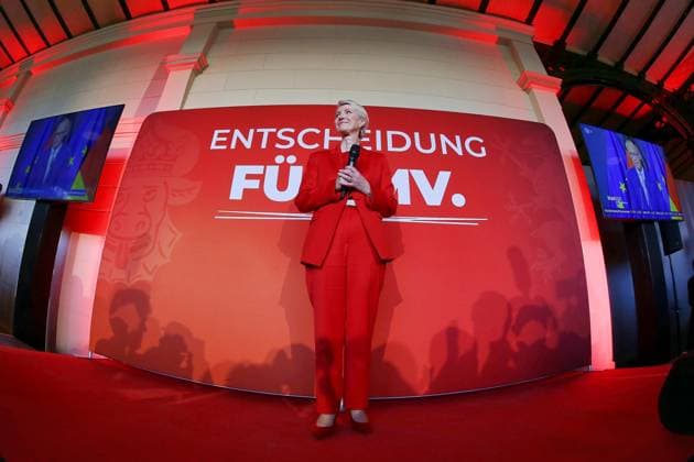 Schwerin, Mecklenburg-Vorpommern, Deutschland, 20.09.2026: Orangerie am Schweriner Schloss: SPD-Wahlparty zur Landtagswahl in Mecklenburg-Vorpommern 2026: Manuela Schwesig auf SPD-Wahlparty Copyright: xdtsxNachrichtenagenturx dts_135467