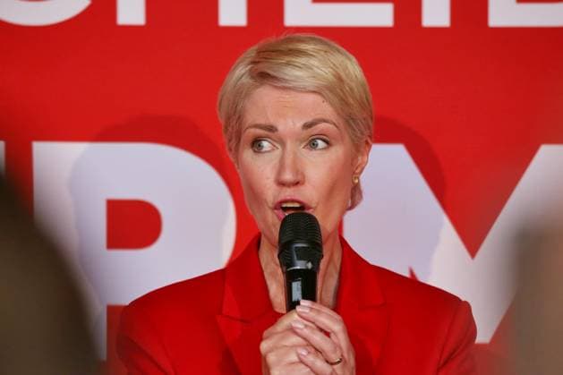 Schwerin, Mecklenburg-Vorpommern, Deutschland, 20.09.2026: Orangerie am Schweriner Schloss: SPD-Wahlparty zur Landtagswahl in Mecklenburg-Vorpommern 2026: Manuela Schwesig auf SPD-Wahlparty Copyright: xdtsxNachrichtenagenturx dts_135423