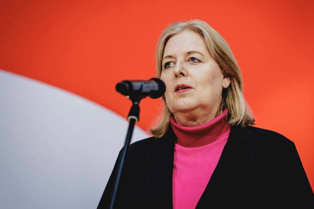 Baerbel Bas (SPD), Bundesministerin fuer Arbeit und Soziales, aufgenommen im Rahmen einer Pressekonferenz als Reaktion auf die Landtagswahl in Mecklenburg-Vorpommern sowie die Berliner Abgeordnetenhauswahl in Berlin, 21.09.2026. Waehrend Die Linke die Wahl in Berlin mit 25,7% vor der CDU gewonnen hat, siegte in Mecklenburg-Vorpommern die AfD mit 38,2% vor der SPD. Erstmals nicht ueber die 5%-Huerde geschafft hat es die CDU in Mecklenburg-Vorpommern. Berlin Deutschland Copyright: xFlorianxGaertnerx