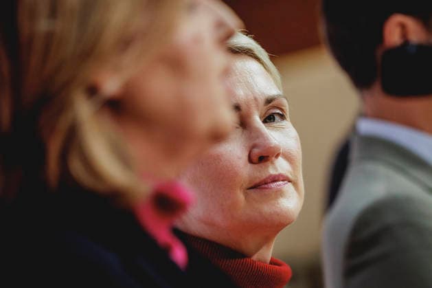 (L-R) Baerbel Bas (SPD), Bundesministerin fuer Arbeit und Soziales, und Manuela Schwesig, Ministerpraesidentin und Spitzenkandidatin der SPD fuer die Landtagswahl in Mecklenburg-Vorpommern, aufgenommen im Rahmen einer Pressekonferenz als Reaktion auf die Landtagswahl in Mecklenburg-Vorpommern sowie die Berliner Abgeordnetenhauswahl in Berlin, 21.09.2026. Waehrend Die Linke die Wahl in Berlin mit 25,7% vor der CDU gewonnen hat, siegte in Mecklenburg-Vorpommern die AfD mit 38,2% vor der SPD. Erstmals nicht ueber die 5%-Huerde geschafft hat es die CDU in Mecklenburg-Vorpommern. Berlin Deutschland Copyright: xFlorianxGaertnerx