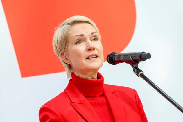 Manuela Schwesig bei der Pressekonferenz nach den Landtagswahlen in Berlin und Mecklenburg Vorpommern im Willy Brandt Haus am 21.09.26 SPD-Spitze zur PK nach Landtagswahlen in Berlin