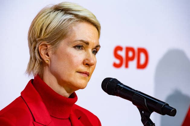 Spitzenkandidatin der SPD in Mecklenburg-Vorpommern Manuela Schwesig bei einer Pressekonferenz im Willy-Brandt-Haus in Berlin am 21. September 2026. Reaktionen auf den Landtagswahlen in Mecklenburg-Vorpommern und Berlin