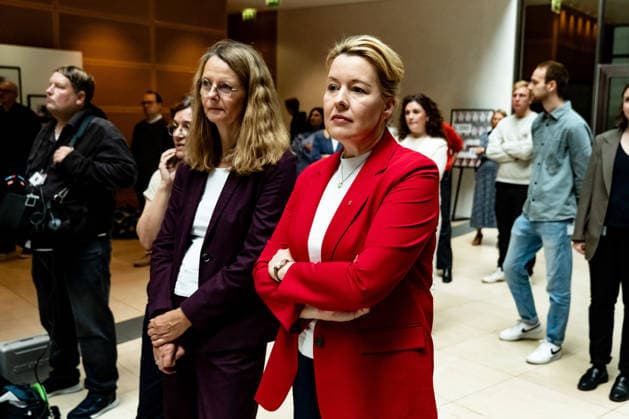 SPD Kandidatin in Berlin Franziska Giffey im Willy-Brandt-Haus in Berlin am 21. September 2026. Reaktionen auf den Landtagswahlen in Mecklenburg-Vorpommern und Berlin