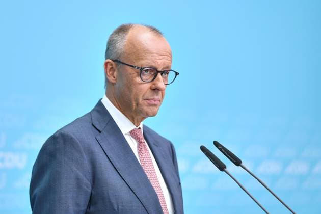 Berlin, Deutschland, 21.09.2026: Konrad-Adenauer-Haus: Pressekonferenz in der CDU-Bundesgeschäftsstelle nach Landtagswahlen in Mecklenburg-Vorpommern und Berlin: Bundeskanzler Friedrich Merz (CDU) Copyright: xdtsxNachrichtenagenturx dts_135757