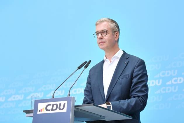 Berlin, Deutschland, 21.09.2026: Konrad-Adenauer-Haus: Pressekonferenz in der CDU-Bundesgeschäftsstelle nach Landtagswahlen in Mecklenburg-Vorpommern und Berlin: Stefan Evers, CDU-Spitzenkandidat für Berlin Copyright: xdtsxNachrichtenagenturx dts_135761