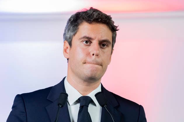 Paris, France September 21, 2026 - Press conference held by the Renaissance Party to announce new members of the campaign team for the upcoming presidential election. Gabriel Attal, the Renaissance Party candidate, is projected to receive 12 to 12.5 percent of the vote in the upcoming French presidential election, according to recent polls - Gabriel Attal POLITIQUE, ATTAL, RENAISSANCE,  Copyright: xVincentxIsorex