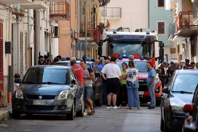 IPA88801472 - In the photo: Via Lorenzo Perosi in Partinico, where the tragedy took place a mother and son lost their lives due to fumes from a storage tank The mother, 43-year-old Rosalia La Manna, was the first to climb down into the tank; her son, 21-year-old Vincenzo TroÃ¬a, not seeing his mother come back up, climbed down as well and also fell victim to the fumes.  Copyright: xAlbertoxLoxBiancox xAlbertoxLoxBiancox IPA88801472