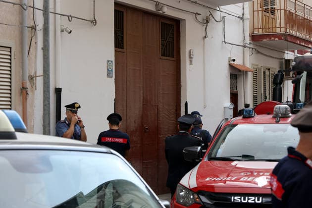 IPA88801480 - In the photo: Via Lorenzo Perosi in Partinico, where the tragedy unfolded and a mother and son lost their lives due to fumes from a storage tank; The mother, 43-year-old Rosalia La Manna, was the first to climb down into the tank; her son, 21-year-old Vincenzo TroÃ¬a, not seeing his mother come back up, climbed down as well and also fell victim to the fumes.  Copyright: xAlbertoxLoxBiancox xAlbertoxLoxBiancox IPA88801480