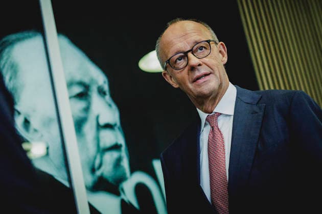 Friedrich Merz (CDU), Bundeskanzler, aufgenommen im Rahmen einer Pressekonferenz als Reaktion auf die Landtagswahl in Mecklenburg-Vorpommern sowie die Berliner Abgeordnetenhauswahl in Berlin, 21.09.2026. Waehrend Die Linke die Wahl in Berlin mit 25,7% vor der CDU gewonnen hat, siegte in Mecklenburg-Vorpommern die AfD mit 38,2% vor der SPD. Erstmals nicht ueber die 5%-Huerde geschafft hat es die CDU in Mecklenburg-Vorpommern. Berlin Deutschland Copyright: xFlorianxGaertnerx