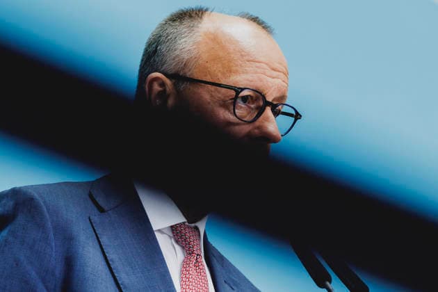 Friedrich Merz (CDU), Bundeskanzler, aufgenommen im Rahmen einer Pressekonferenz als Reaktion auf die Landtagswahl in Mecklenburg-Vorpommern sowie die Berliner Abgeordnetenhauswahl in Berlin, 21.09.2026. Waehrend Die Linke die Wahl in Berlin mit 25,7% vor der CDU gewonnen hat, siegte in Mecklenburg-Vorpommern die AfD mit 38,2% vor der SPD. Erstmals nicht ueber die 5%-Huerde geschafft hat es die CDU in Mecklenburg-Vorpommern. Berlin Deutschland Copyright: xFlorianxGaertnerx