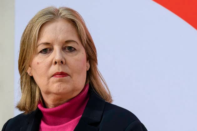 im Bild v.l.: Bärbel Bas, GER, Berlin, SPD Pressekonferenz nach den Wahlen in Berlin und Mecklenburg Vorpommern - MV, im Atrium, Willy-Brandt-Haus, Wilhelmstraße 141, 10963 Berlin, 21.09.2026, Copyright: HMBxMedia UwexKoch