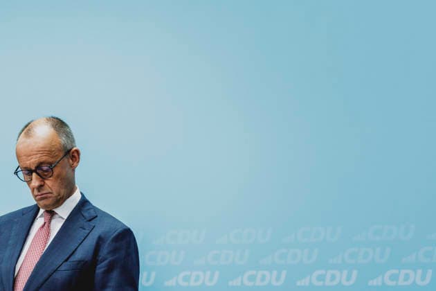 Friedrich Merz (CDU), Bundeskanzler, aufgenommen im Rahmen einer Pressekonferenz als Reaktion auf die Landtagswahl in Mecklenburg-Vorpommern sowie die Berliner Abgeordnetenhauswahl in Berlin, 21.09.2026. Waehrend Die Linke die Wahl in Berlin mit 25,7% vor der CDU gewonnen hat, siegte in Mecklenburg-Vorpommern die AfD mit 38,2% vor der SPD. Erstmals nicht ueber die 5%-Huerde geschafft hat es die CDU in Mecklenburg-Vorpommern. Berlin Deutschland Copyright: xFlorianxGaertnerx