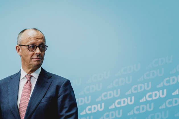Friedrich Merz (CDU), Bundeskanzler, aufgenommen im Rahmen einer Pressekonferenz als Reaktion auf die Landtagswahl in Mecklenburg-Vorpommern sowie die Berliner Abgeordnetenhauswahl in Berlin, 21.09.2026. Waehrend Die Linke die Wahl in Berlin mit 25,7% vor der CDU gewonnen hat, siegte in Mecklenburg-Vorpommern die AfD mit 38,2% vor der SPD. Erstmals nicht ueber die 5%-Huerde geschafft hat es die CDU in Mecklenburg-Vorpommern. Berlin Deutschland Copyright: xFlorianxGaertnerx