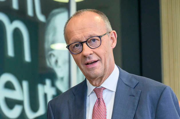 im Bild v.l.: Bundeskanzler Friedrich Merz MdB, GER, Berlin, Pressekonferenz mit dem Parteivorsitzenden der CDU Deutschlands und Bundeskanzler Friedrich Merz MdB, Pressekonferenz nach den Wahlen in Berlin und Mecklenburg Vorpommern - MV, 21.09.2026, Copyright: HMBxMedia UwexKoch