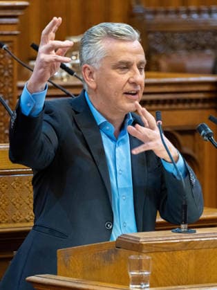 2026-09-21-Wiener Gemeinderat-095 Abgeordneter zum Wiener Landtag und Gemeinderat Klubvorsitzender Taucher Josef (SPÖ) am 21. September 2026 beim Wiener Gemeinderat der 17ten Sitzung auf Verlangen FPÖ im Rathaus in Wien, Wien, Österreich.