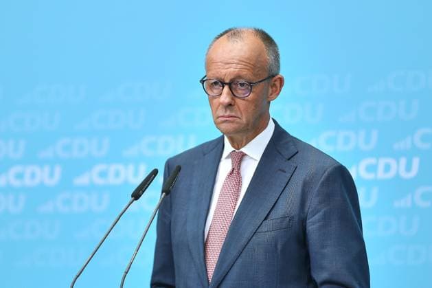 Berlin, Deutschland, 21.09.2026: Konrad-Adenauer-Haus: Pressekonferenz in der CDU-Bundesgeschäftsstelle nach Landtagswahlen in Mecklenburg-Vorpommern und Berlin: Bundeskanzler Friedrich Merz (CDU) Copyright: xdtsxNachrichtenagenturx dts_135837