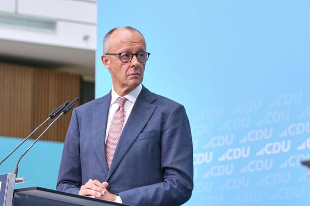 Berlin, Deutschland, 21.09.2026: Konrad-Adenauer-Haus: Pressekonferenz in der CDU-Bundesgeschäftsstelle nach Landtagswahlen in Mecklenburg-Vorpommern und Berlin: Bundeskanzler Friedrich Merz (CDU) Copyright: xdtsxNachrichtenagenturx dts_135850