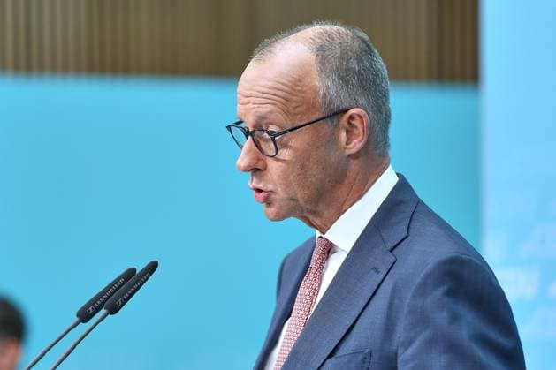 Berlin, Deutschland, 21.09.2026: Konrad-Adenauer-Haus: Pressekonferenz in der CDU-Bundesgeschäftsstelle nach Landtagswahlen in Mecklenburg-Vorpommern und Berlin: Bundeskanzler Friedrich Merz (CDU) Copyright: xdtsxNachrichtenagenturx dts_135853