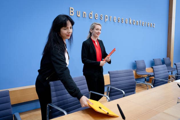 Bundespressekonferenz, Die Linke Berlin, BPK, Die Linke, Wahlen, Mecklenburg-Vorpommern, Ines Schwerdtner, Vorsitzende, Elif Eralp, Bürgermeisterkandidatin Berlin Berlin GER