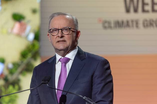 September 21, 2026, New York City, United States: Australian Prime Minister Anthony Albanese addresses attendees at Climate Week NYC 2026 New York City United States - ZUMAl194 20260921_zip_l194_003 Copyright: xMarekxLadzinskix