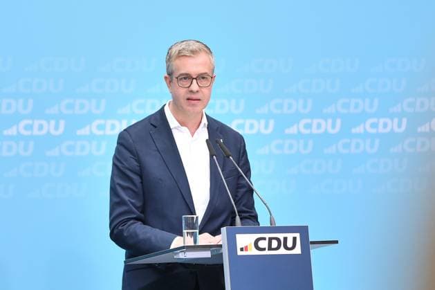 Berlin, Deutschland, 21.09.2026: Konrad-Adenauer-Haus: Pressekonferenz in der CDU-Bundesgeschäftsstelle nach Landtagswahlen in Mecklenburg-Vorpommern und Berlin: Stefan Evers Copyright: xdtsxNachrichtenagenturx dts_135865