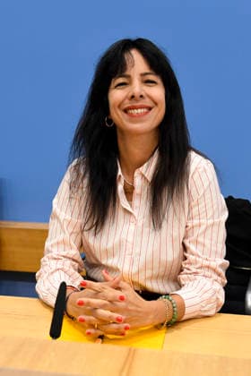ABB BPK- Elif Eralp, Buergermeisterkandidatin in Berlin für die Partei Die Linke Thema- Die Linke Auswirkungen der Landtagswahlen in Berlin und Mecklenburg-Vorpommern auf die Bundespolitik Statment auf der BPK Bundespressekonferenz am 21.09.2026 in Berlin Berlin Deutschland