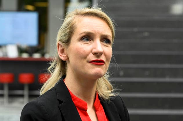 ABB BPK- Ines Schwerdtner, Vorsitzende der Partei Die Linke Thema- Die Linke Auswirkungen der Landtagswahlen in Berlin und Mecklenburg-Vorpommern auf die Bundespolitik Statment auf der BPK Bundespressekonferenz am 21.09.2026 in Berlin Berlin Deutschland
