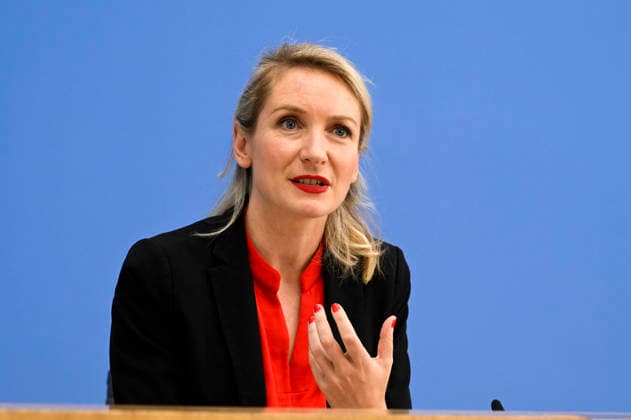 ABB BPK- Ines Schwerdtner, Vorsitzende der Partei Die Linke Thema- Die Linke Auswirkungen der Landtagswahlen in Berlin und Mecklenburg-Vorpommern auf die Bundespolitik Statment auf der BPK Bundespressekonferenz am 21.09.2026 in Berlin Berlin Deutschland