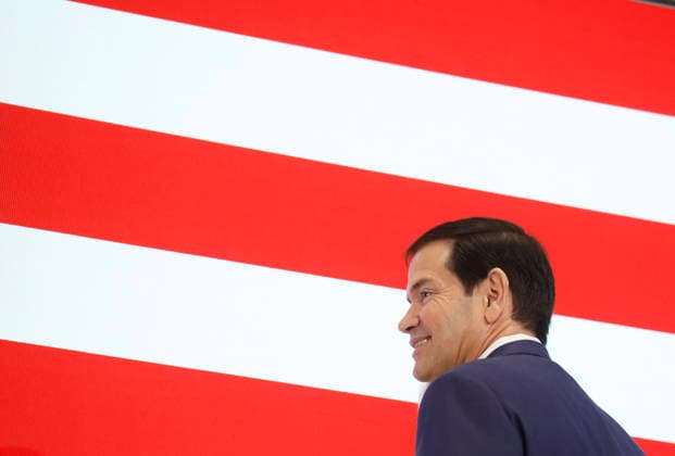 United States Secretary of State Marco Rubio remains for photos after ringing the opening bell at the New York Stock Exchange on Wall Street on Monday, September 21, 2026 in New York City. The NYSE welcomed officials and guests of the United States Department of State to recognize the 81st Session of the United Nations General Assembly.  NYP20260921105 JOHNxANGELILLO