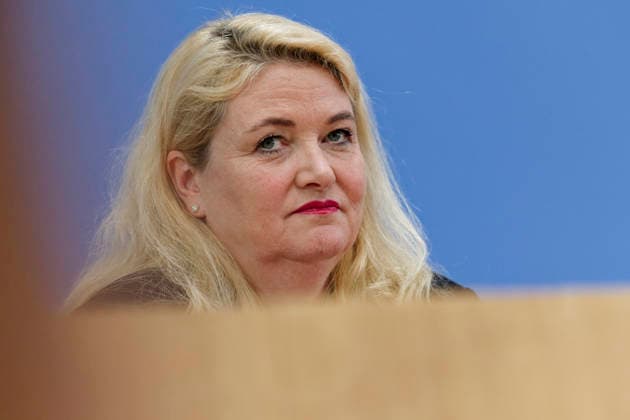 AfD-Wahlnachlese MV und Berlin 2026-09-21 Deutschland, Berlin Bundespressekonferenz: Nachlese der Landtagswahl in Mecklenburg-Vorpommern und der Wahl zum Berliner Abgeordnetenhaus durch die AfD. Im Bild Kristin Brinker, AfD-Spitzenkandidatin für Berlin.