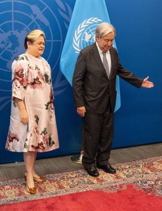 September 21, 2026, Bronx, New York, USA: UN Secretary-General Antonio Guterres meets with Theresa Lazaro, Secretary for Foreign Affairs, Republic of the Philippines at UN Headquarters in New York, NY on September 21, 2026. Bronx USA  - ZUMAr339 20260921_znp_r339_003 Copyright: xLevxRadinx