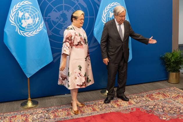 September 21, 2026, Bronx, New York, USA: UN Secretary-General Antonio Guterres meets with Theresa Lazaro, Secretary for Foreign Affairs, Republic of the Philippines at UN Headquarters in New York, NY on September 21, 2026. Bronx USA - ZUMAr339 20260921_znp_r339_002 Copyright: xLevxRadinx