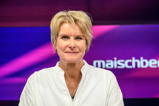 im Bild v.l.: Susanne Gaschke (NZZ), GER, Berlin, Studio, zu Gast bei Maischberger, politische Talkshow, TV, Format, mit Moderatorin Sandra Maischberger, Das Erste, aus Adlershof Am Studio 20, 21.09.2026, Copyright: HMBxMedia UwexKoch