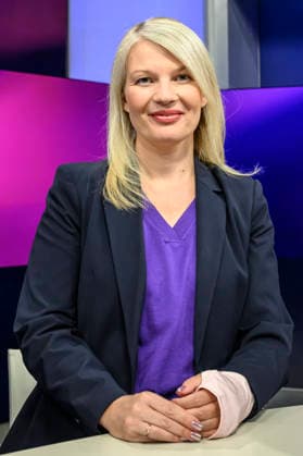 im Bild v.l.: Annett Meiritz (Handelsblatt), GER, Berlin, Studio, zu Gast bei Maischberger, politische Talkshow, TV, Format, mit Moderatorin Sandra Maischberger, Das Erste, aus Adlershof Am Studio 20, 21.09.2026, Copyright: HMBxMedia UwexKoch