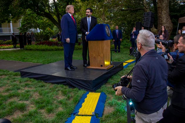 September 21, 2026, New York, New York, USA: Pres. Donald TRUMP meets Mayor Zohran MAMDANI at Gracie Mansion. New York USA - ZUMAm57_ 20260921_zaf_m57_001 Copyright: xJohnxMarshallxMantelx