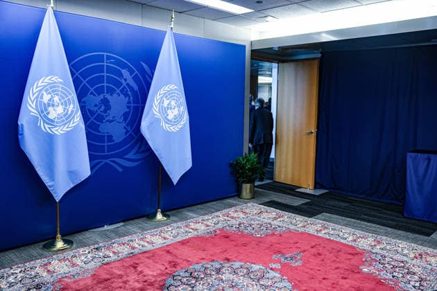 September 21, 2026, New York, New York, USA: United Nations Secretary-General ANTONIO GUTERRES leaves the meeting room during a series of bilateral meetings held during UN General Assembly High-Level Week New York USA - ZUMAo116 20260921_znp_o116_016 Copyright: xBiancaxOterox