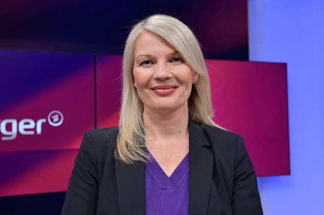 Annett Meiritz in der ARD-Talkshow maischberger im Studio Berlin Adlershof. Berlin, 2.09.2026