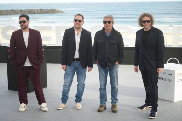 Herna Goldfried, Ricardo Darin, Emmanuel Diez, and Federico Posternak photocall of premiere Lo Dejamos Aca during the 74nd San Sebastian Film Festival in San Sebastian, Spain, on Tuesday, 22 September, 2026. Cordon Press 