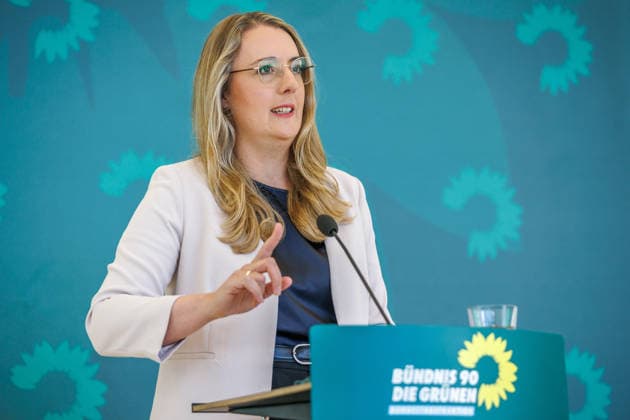 Bundnis 90 Die Grünen im Bundestag Fraktionschefinnen Katharina Droege von Buendnis 90 Die Gruenen im Bundestag am 22.09.26 in Berlin. Berlin Berlin Deutschland Reichstag