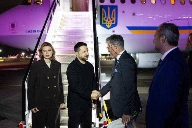 RECORD DATE NOT STATED Zelensky arrives in New York for the 81st Session of the UN General Assembly President of Ukraine Volodymyr Zelenskyy and first lady Olena Zelenska arrive in New York the 81st Session of the UN General Assembly, Credit:B66 Avalon  Copyright: xB66x xAvalonx 1137217770