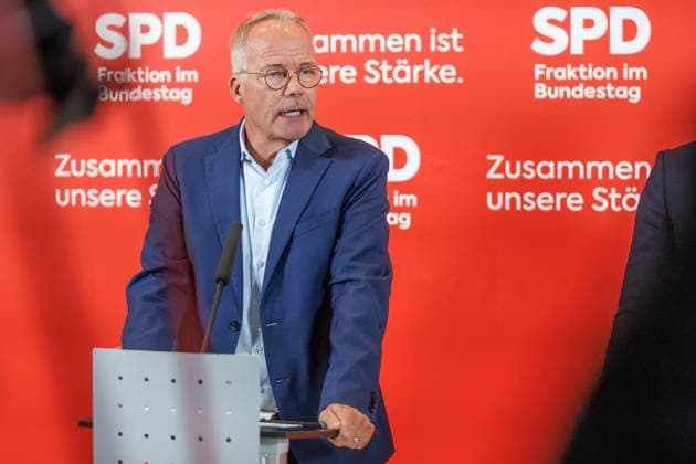 Statement SPD Matthias Miersch SPD Vorsitzender, bei einem Statement SPD am 22.09.26 in Berlin. Berlin Berlin Deutschland Reichstag