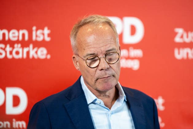 Pressestatement der SPD Fraktion im Bundestag. Deutschland, Berlin am 22. September 2026: Fraktionsvorsitzender MdB Matthias Miersch spricht vor Presse und Journalisten auf der Fraktionsebene im Bundestag.