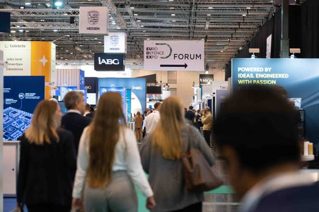 Besucher auf der Messe Eudex, Uebersicht, Feature, Randmotiv, Symbolfoto, Messe EUDEX Euro Defence Expo, am 22.09.2026 in der Messe Essen Deutschland.