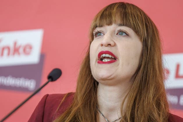 Statement Die Linke Heidi Reichinnek bei einem Statement Die Linke am 22.09.26 in Berlin. Berlin Berlin Deutschland Reichstag