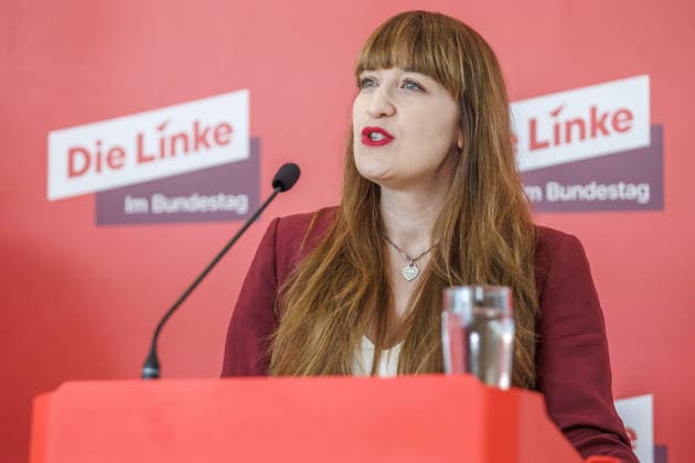 Statement Die Linke Heidi Reichinnek bei einem Statement Die Linke am 22.09.26 in Berlin. Berlin Berlin Deutschland Reichstag