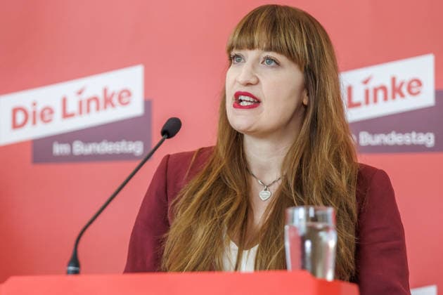 Statement Die Linke Heidi Reichinnek bei einem Statement Die Linke am 22.09.26 in Berlin. Berlin Berlin Deutschland Reichstag